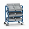 Euro box cart 2392 - 250 kg, platform size 825x610mm, with boxes